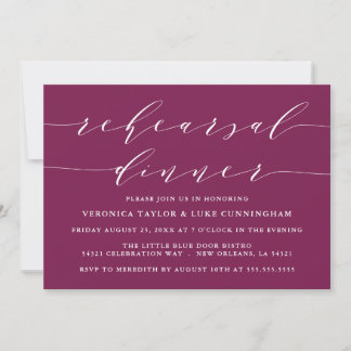 SIMPLE MODERN SCRIPT | REHEARSAL DINNER INVITATION