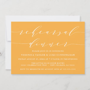 SIMPLE MODERN SCRIPT   REHEARSAL DINNER INVITATION