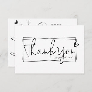 Simple Modern Script, Thank You Candle Business Enclosure Card