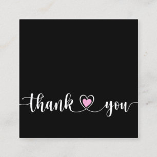 simple modern script thank you for your order square business card