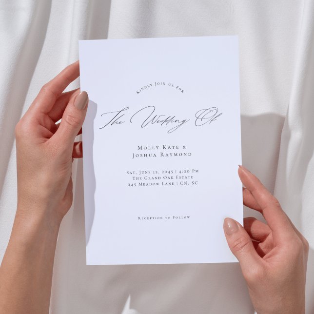 Simple Modern Script Wedding Invitation (Creator Uploaded)