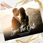 Simple Modern Script Wedding Save The Date Photo Postcard<br><div class="desc">Simple Modern Script Wedding Save The Date Photo Postcard</div>