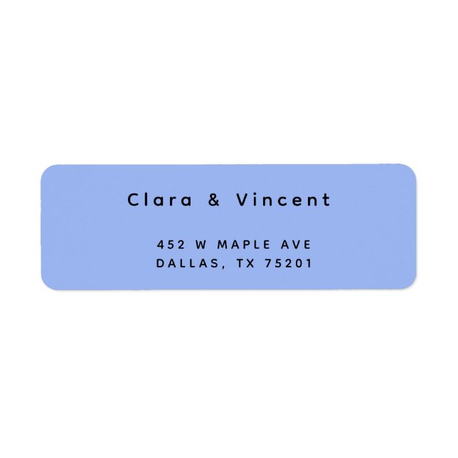 Simple Modern Sea Foam Return Address (Front)