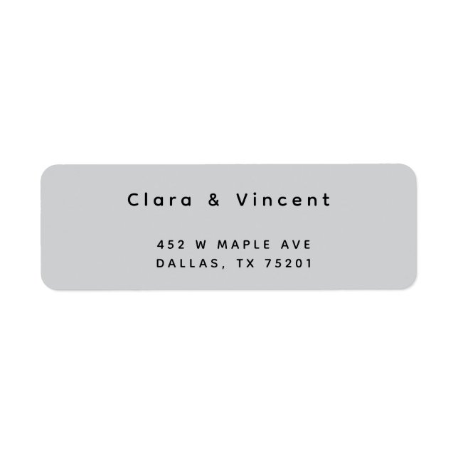 Simple Modern Sea Foam Return Address (Front)