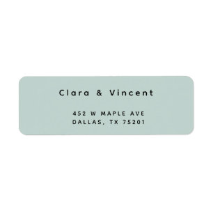 Simple Modern Sea Foam Return Address