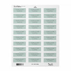 Simple Modern Sea Foam Return Address Label