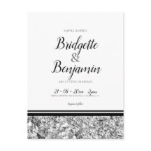 Simple Modern Silver and Black Wedding