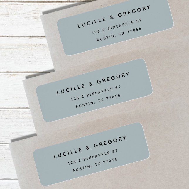 Simple Modern Slate Return Address Label (Creator Uploaded)