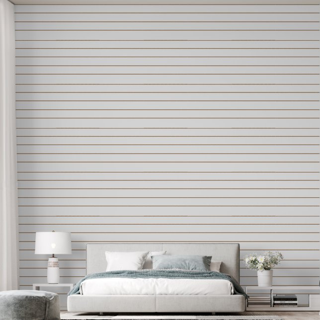 Simple Modern Stripe White Background Wallpaper (Bedroom)