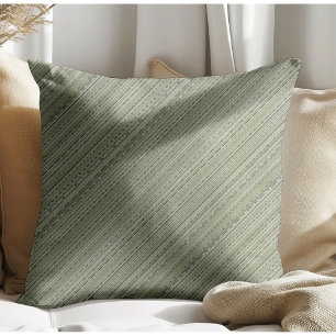 Simple Modern Stripes and Lines Green Throw Pillow