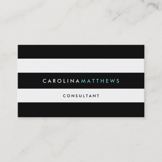 Simple Modern Stripes | Business Cards (Front)