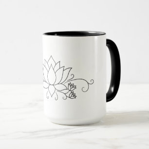 Simple Modern Style with Floral Design Mug