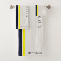 Simple Modern Style Yellow, Black & White Coastal