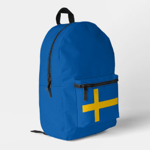 Simple Modern Sweden Swedish Flag Souvenir Printed Backpack