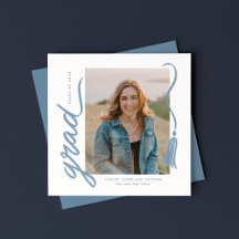 Simple Modern Tassel Graduation Announcement