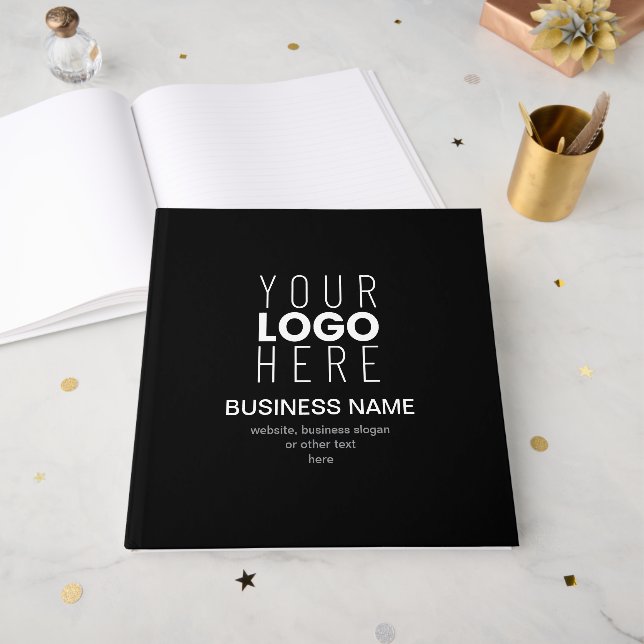 Simple Modern Template for Your Business Logo Guest Book (Front Open)