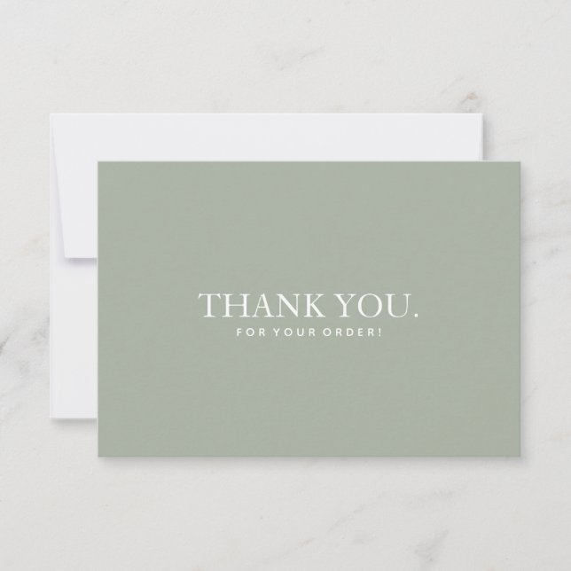 Simple Modern Thank You Business Card Design (Front)
