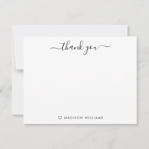 Simple Modern Thank You Elegant Script Typography Card
