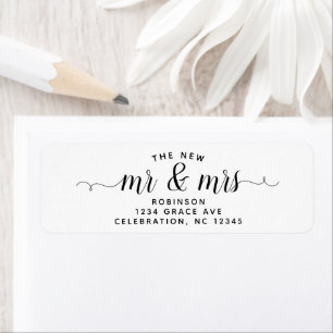 Simple Modern The New Mr & Mrs Wedding Script