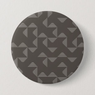 Simple, modern, trendy geometric graphic pattern 3 inch round button