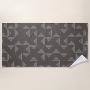Simple, modern, trendy geometric graphic pattern beach towel