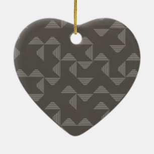 Simple, modern, trendy geometric graphic pattern ceramic ornament