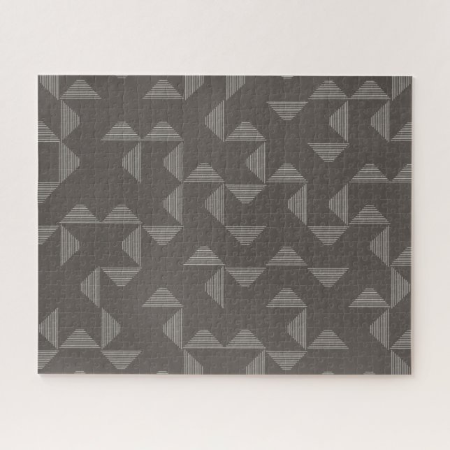Simple, modern, trendy geometric graphic pattern jigsaw puzzle (Horizontal)