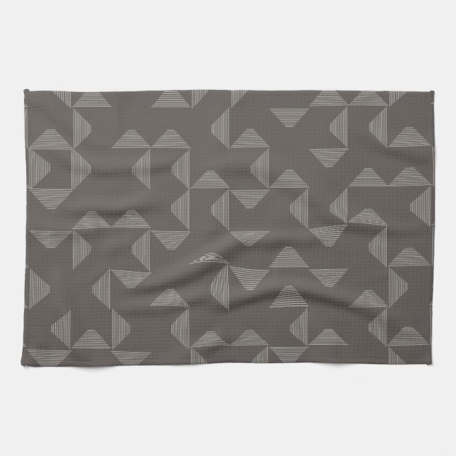 Simple, modern, trendy geometric graphic pattern kitchen towel (Horizontal)