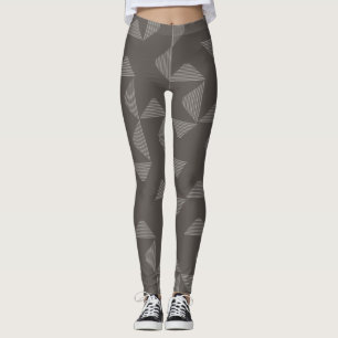 Simple, modern, trendy geometric graphic pattern leggings