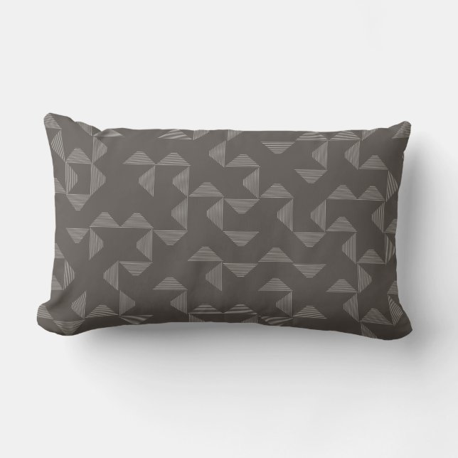 Simple, modern, trendy geometric graphic pattern lumbar pillow (Front)