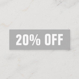 Simple modern trendy grey minimalist discount card