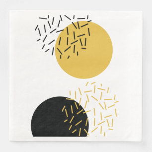 Simple, modern, trendy urban geometric graphic art napkin