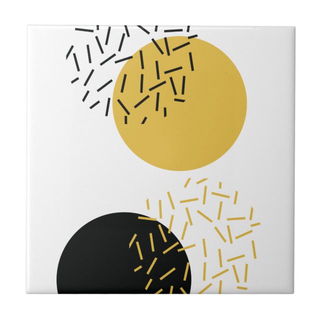Simple, modern, trendy urban geometric graphic art tile (Front)