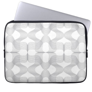 Simple, modern, trendy wavy graphic design pattern laptop sleeve