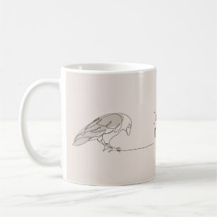 Simple Modern Two Bird Broken Thread Broken Hearts Coffee Mug