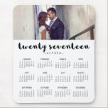 Simple Modern Typography 2017 Photo Calendar Mouse Pad<br><div class="desc">This simple yet elegant 2017 calendar mouse pad features modern typography that reads "twenty seventeen",  with room for you to personalize with your name and a favourite photo.</div>