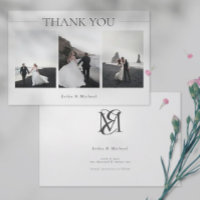 Simple Modern Typography 3 Photos Wedding