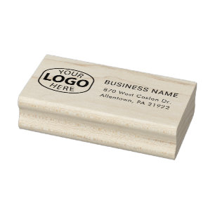 Simple Modern Typography Business Logo Custom Rubber Stamp