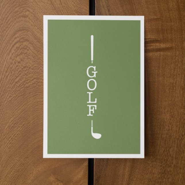 Simple Modern Typography Golf Blank Card (Creator Uploaded)
