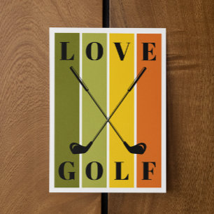 Simple Modern Typography Golf Blank Card