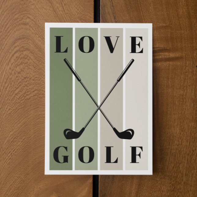 Simple Modern Typography Golf Blank Card (Creator Uploaded)