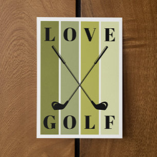 Simple Modern Typography Golf Blank Card
