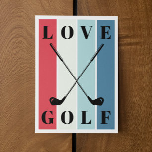 Simple Modern Typography Golf Blank Card