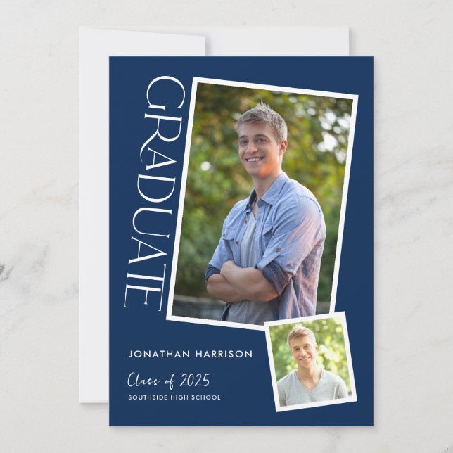 Simple Modern Typography Graduation Party Invitation (Front)