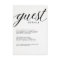 Simple Modern Typography Guest Information