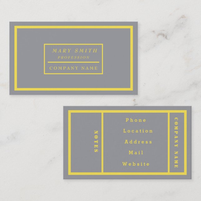 Simple Modern Ultimate Grey Business Card (Front/Back)
