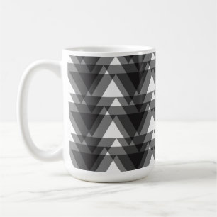 Simple, modern, urban, bold transparent triangles coffee mug
