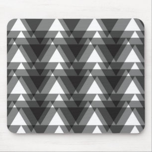 Simple, modern, urban, bold transparent triangles mouse pad