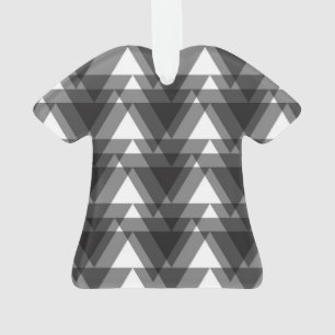 Simple, modern, urban, bold transparent triangles ornament