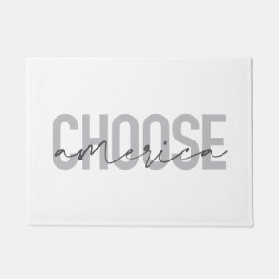 Simple, modern, urban cool design Choose America Doormat